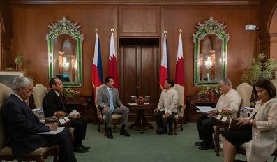 HH the Amir Sheikh Tamim bin Hamad Al-Thani and HE President of the friendly Republic of the Philippines Ferdinand Marcos Jr. 